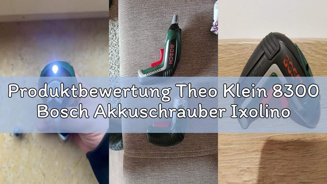Produktbewertung Theo Klein 8300 Bosch Akkuschrauber Ixolino | Batteriebetriebener Akkuschrauber mit