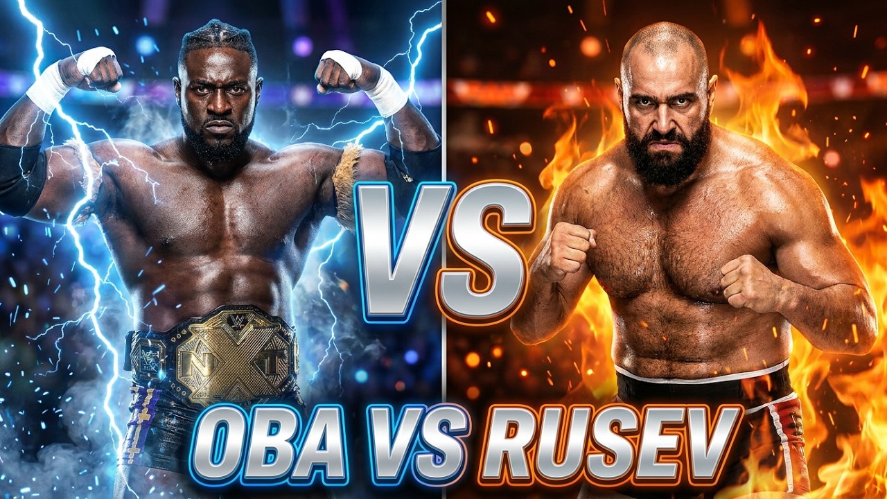 WWE 2k26 Oba Femi 🆚 Rusev title match at WCW Monday Nitro arena!