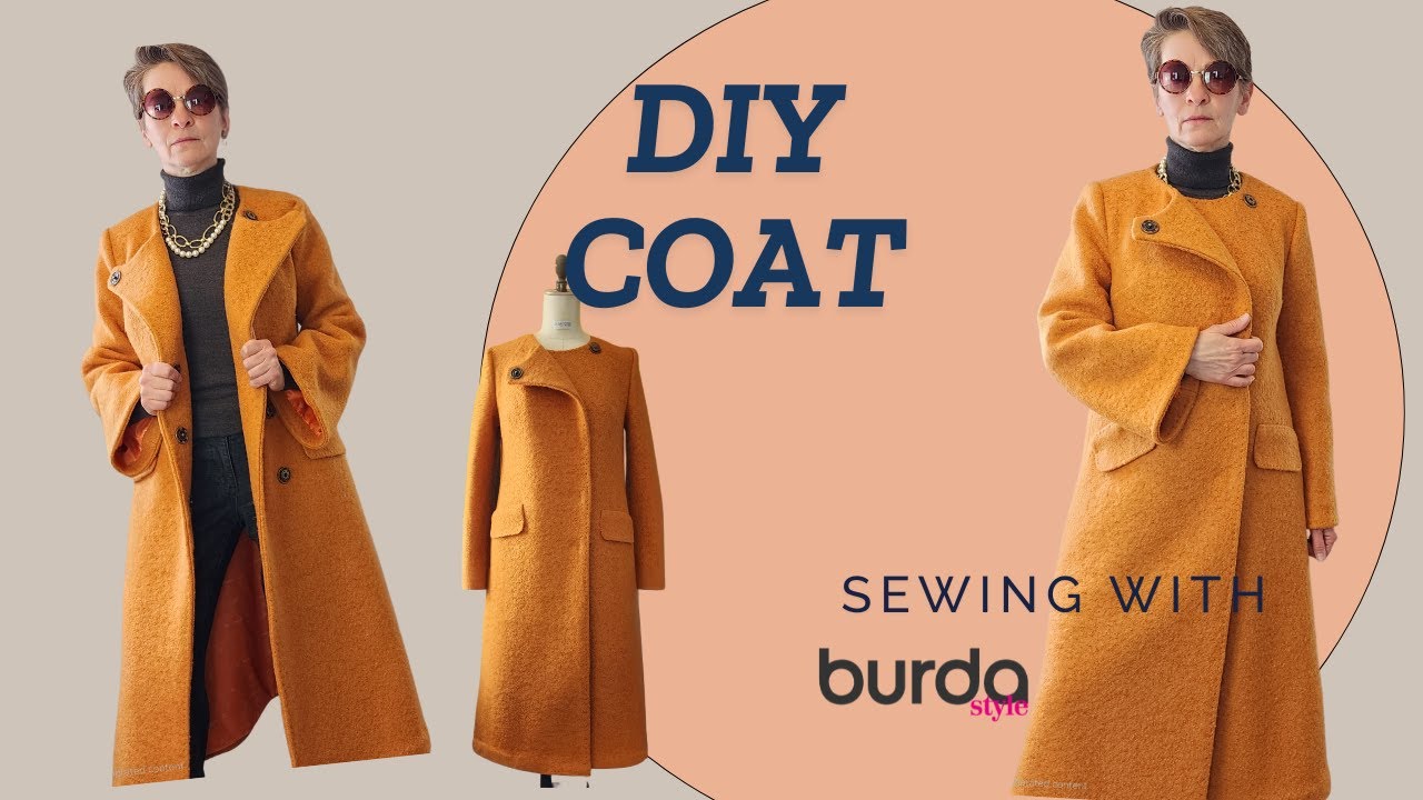 🧵 Sewing a Stylish Coat with Burda Pattern 🧥✨