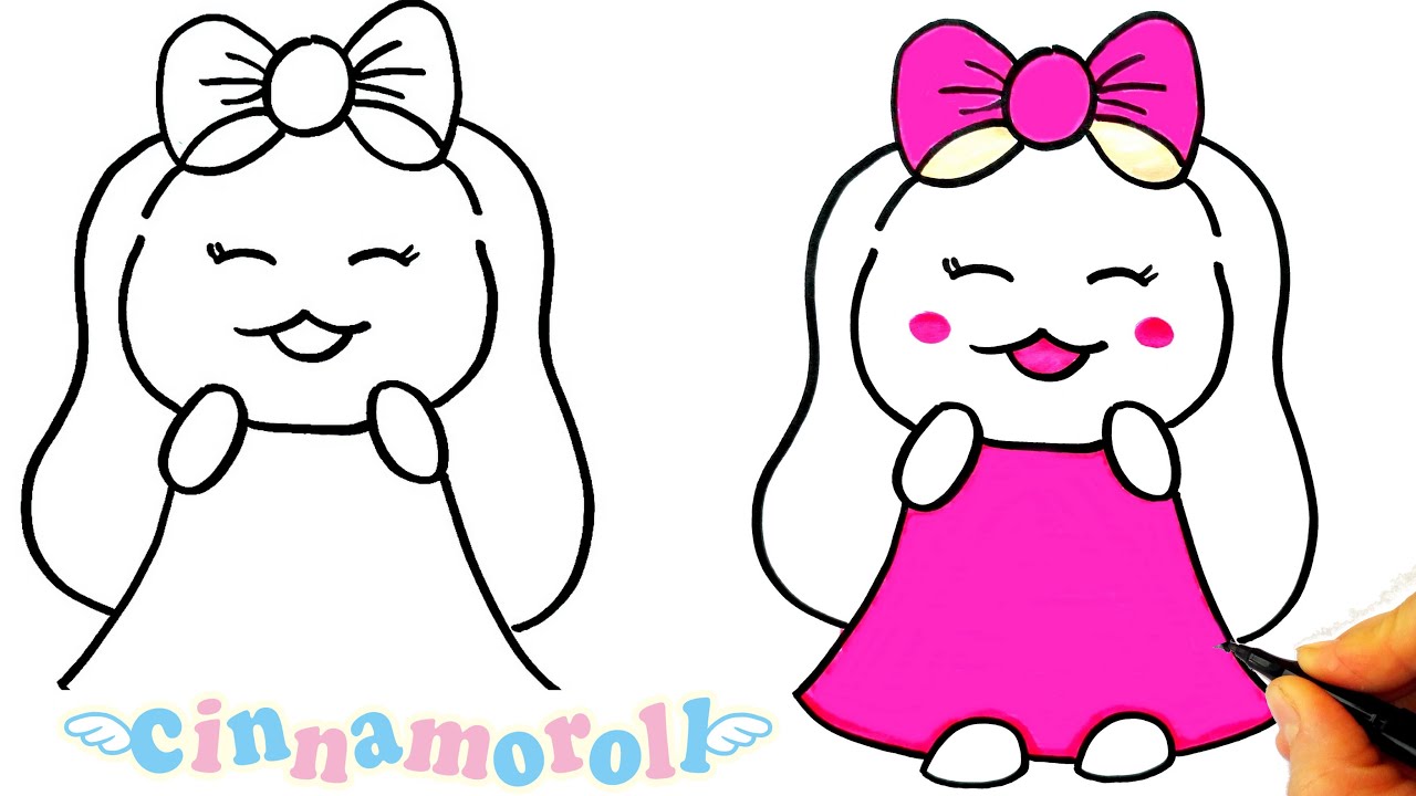 Cinnamoroll Çizimi - Kolay Cinnamoroll Çizimi - How To Draw Cinnamoroll Girl Easy - Sanrio Drawing