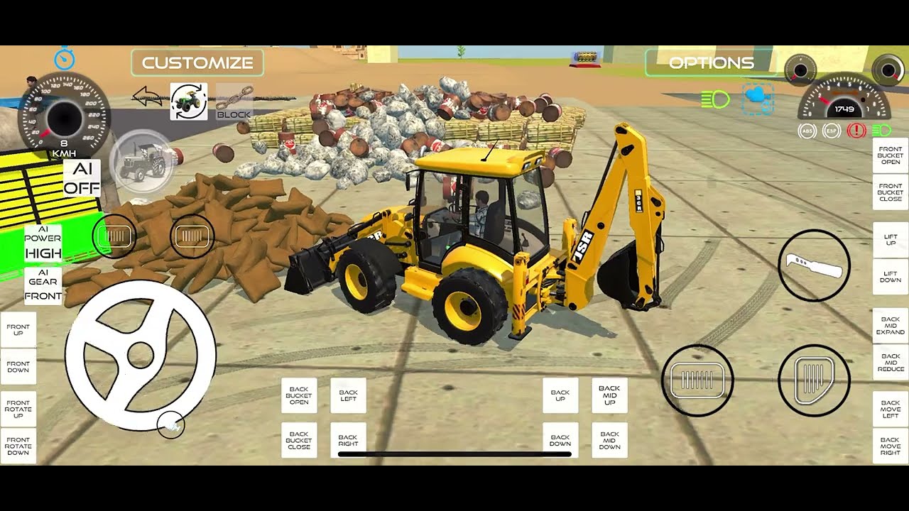 💥Drive JCB and Unloading Stone From Dumper in Game || Indian vehicle simulator 3D || Rohit GamerZ 