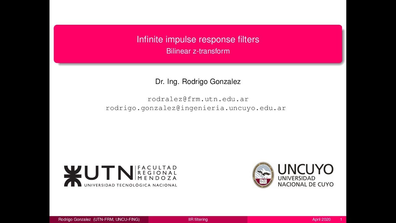 Filtro IIR por el método de la transformada bilineal