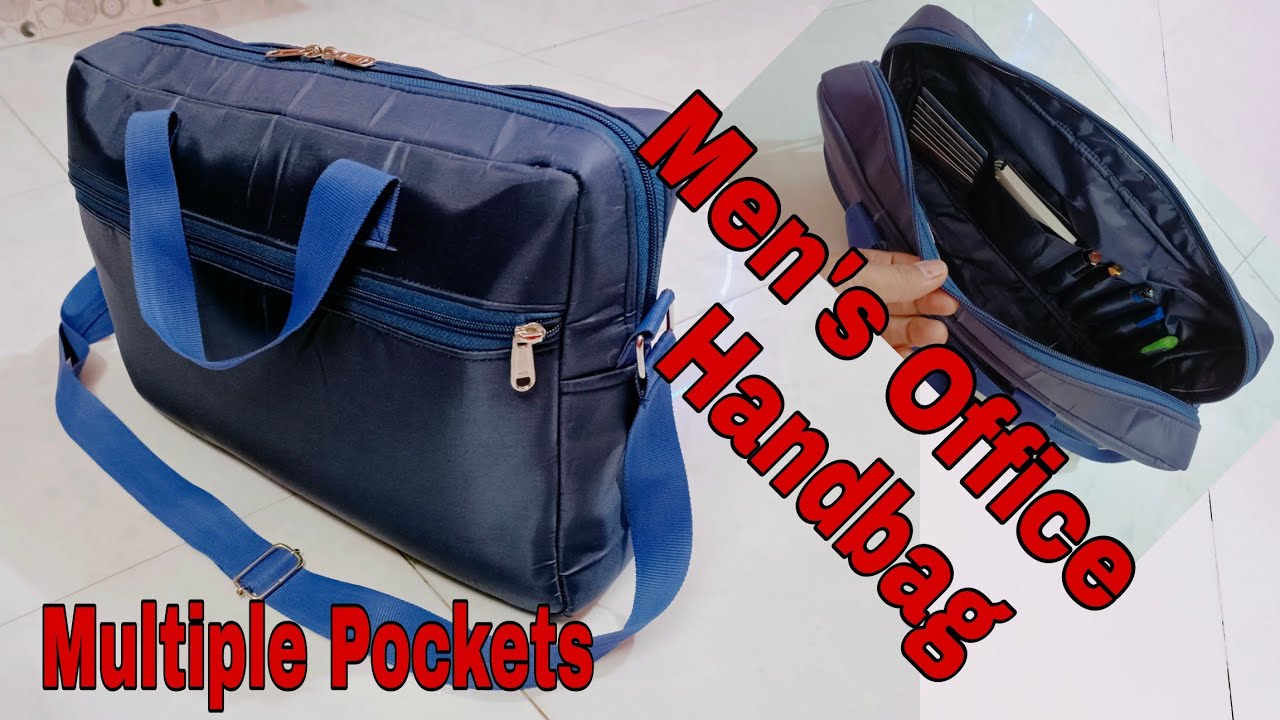 DIY: Men's Office Handbag, Laptop Bag, Crossbody Bag With Multi Pockets Tutorial By Anamika Mishra