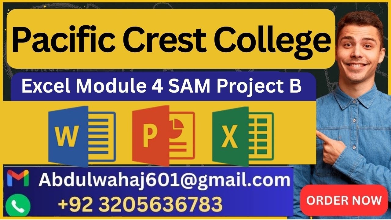 Pacific Crest College Excel Module 4 SAM Project B (STEP BY STEP) AssignXpert Official
