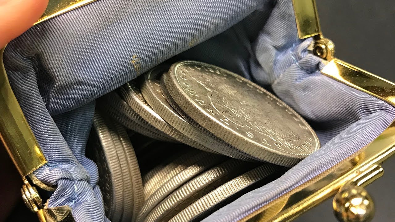 UNSEARCHED MORGAN SILVER DOLLAR POUCH CC's & MORE FOUND