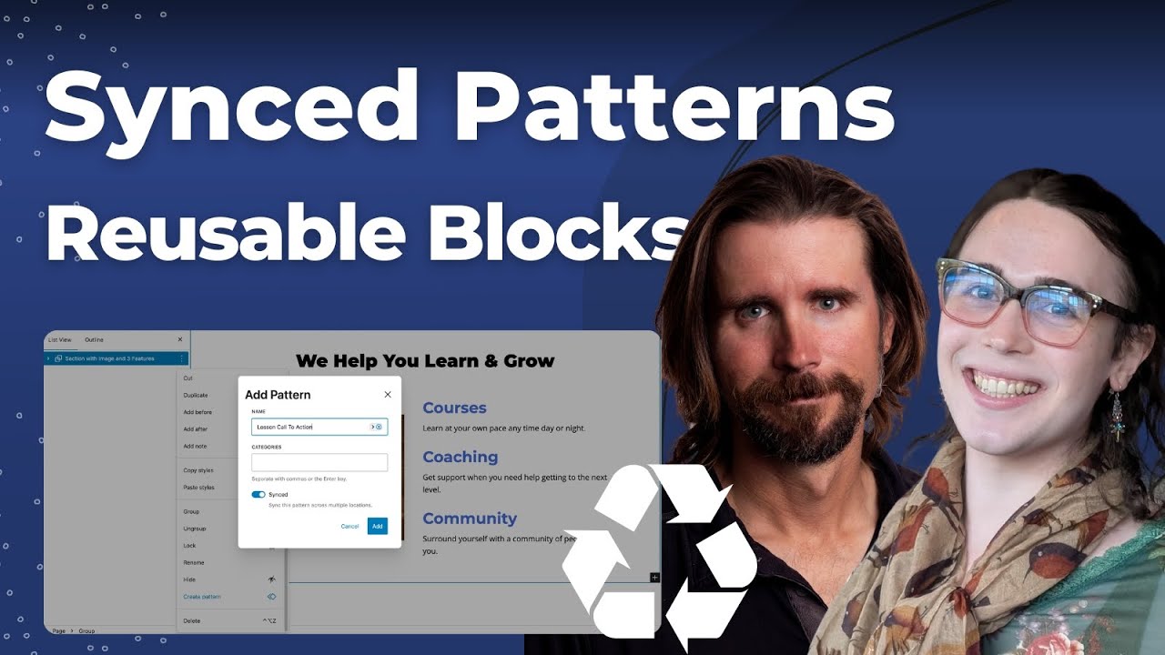 Synced Patterns make site building faster! Reusable blocks with the LifterLMS team