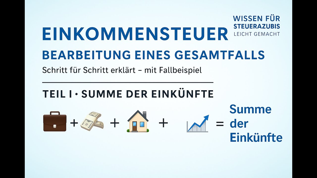 Einkommensteuer-Fälle leicht erklärt – Teil 1: Summe der Einkünfte richtig berechnen 🧮