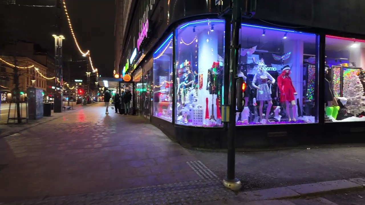 Tampere City Centre Night Winter Walk 🇫🇮 Cold City Centre | Finland 2026 4K Binaural Walking Tour 🇫🇮