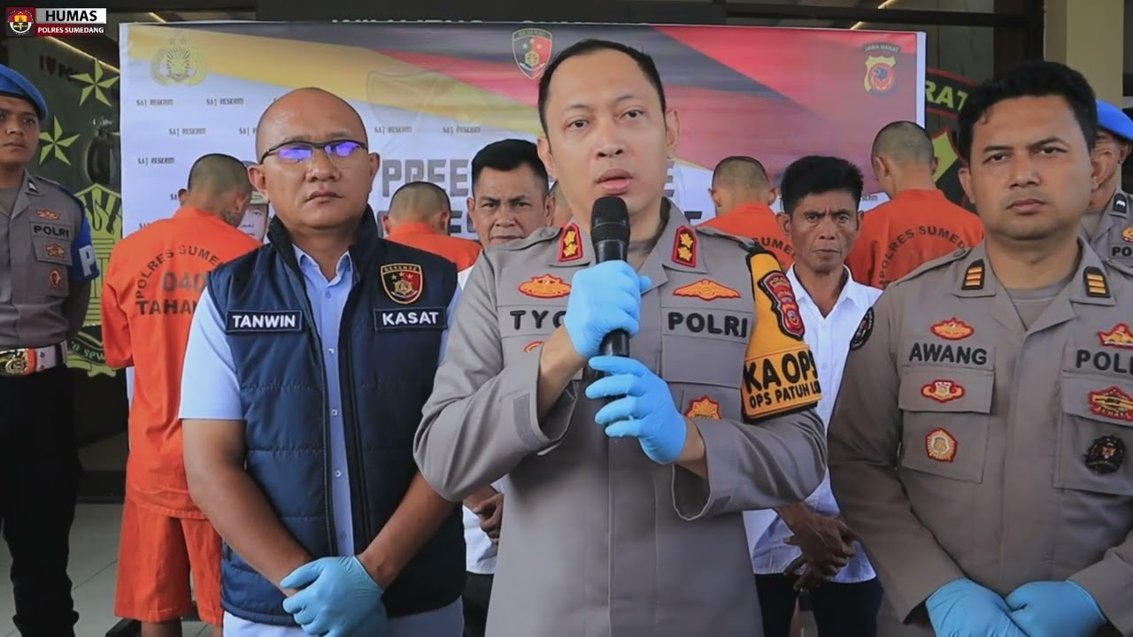 POLREA SUMEDANG AMANKAN 5 PELAKU CURAS DAN CURANMOR DI JATINANGOR
