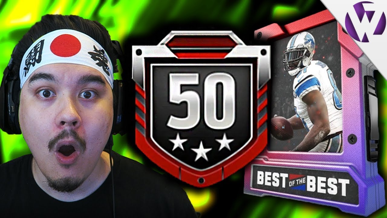 BEST OF THE BEST PACK OPENING! FASTEST WAY TO MUT LEVEL 50 - Madden 18 Best of the Best Pack Opening