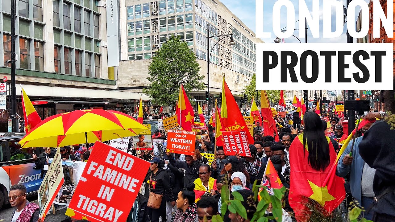 TIGRAYANS LONDON PROTEST [14th APRIL 2022 ] - Oxford Street London, UK