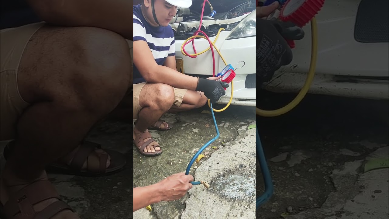 အဲကွန်း သင်တန်းကျောင်း Car aircon gas ဖြည့်