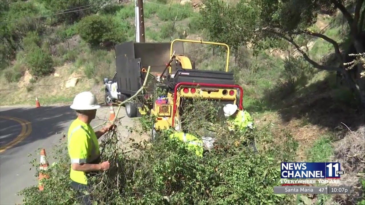 Montecito Fire begins brush clearing and chipping in advance of wildfire threats