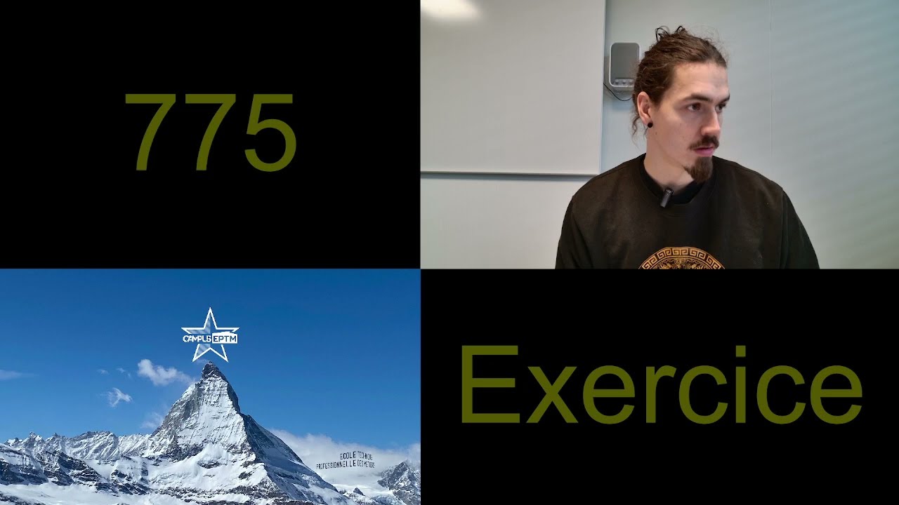 Correction de l'exercice 775 (+778)