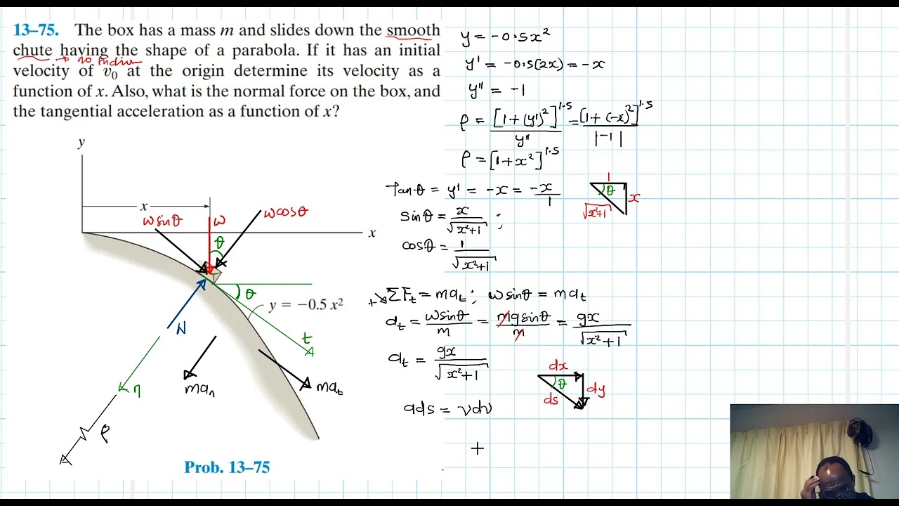 13–75 Kinetics of a Particle: Force and Acceleration (Chapter 13: Hibbeler Dynamics) Benam Academy