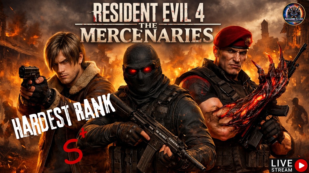 Resident Evil 4 Mercenaries LIVE 🔥 Krauser’s Mutant Arm Unleashed!💀!#gaming#livegaming#residentevil4