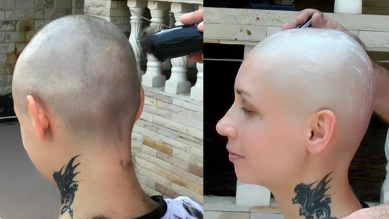 Beautiful Girl Shave Her Head