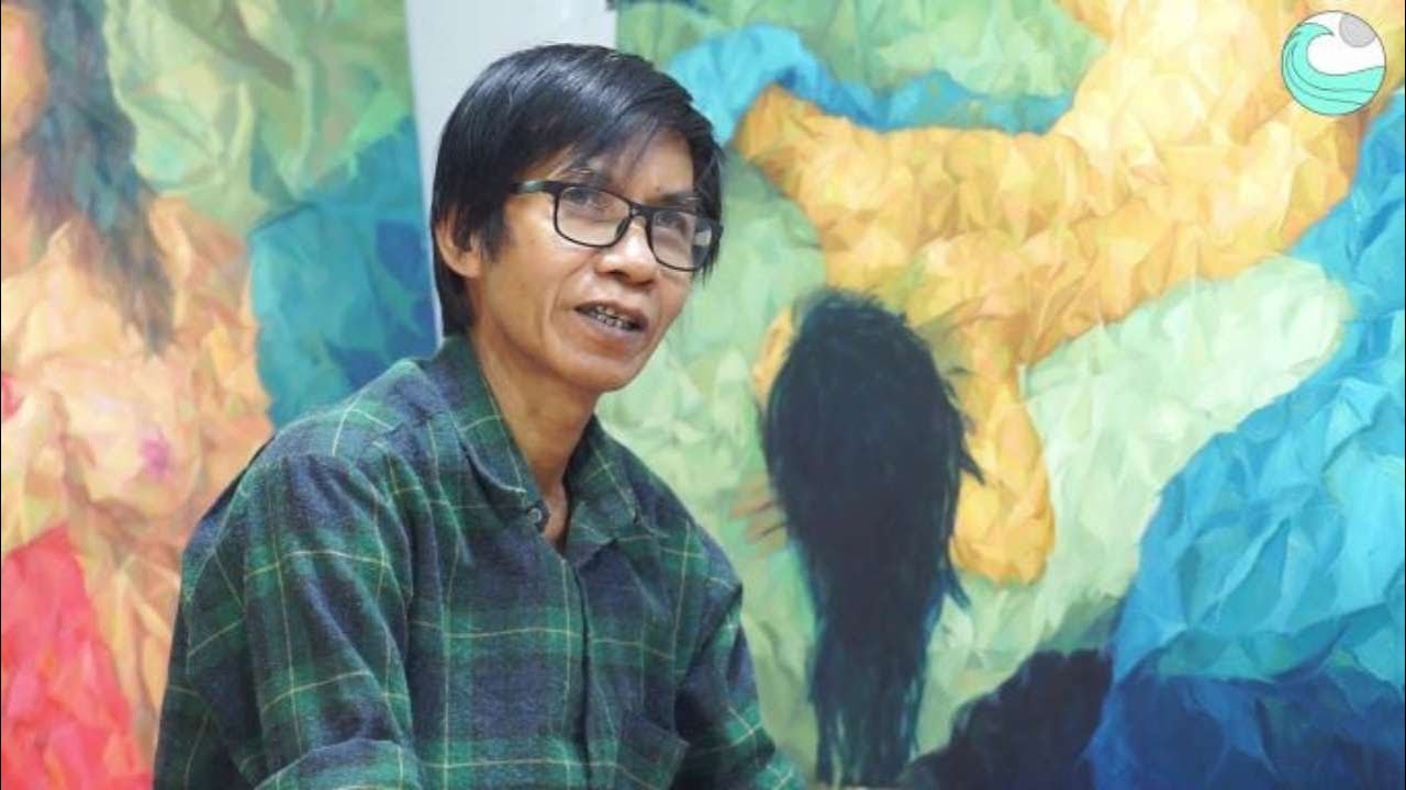 Myanmar Artist Kyi Hlaing Aung and his Crumpled texture paintings