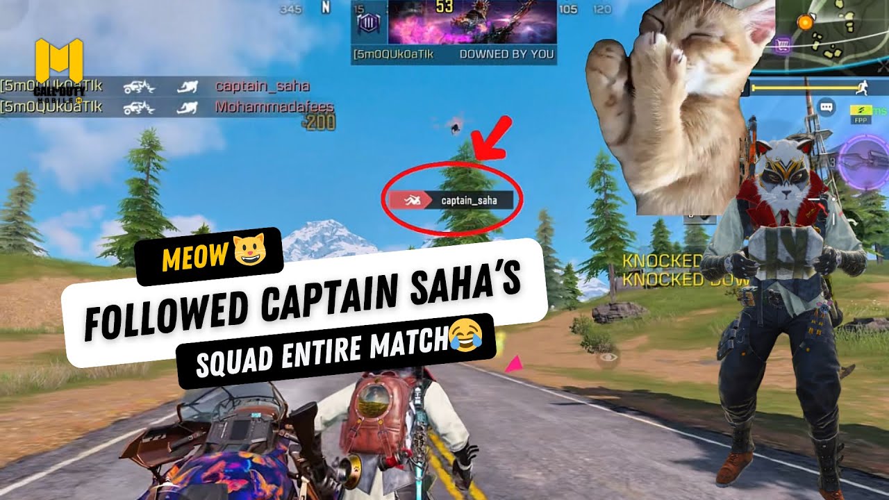 MEOW FOLLOWED CAPTAIN SAHA’S SQUAD THE ENTIRE MATCH | CODMOBILE GAMEPLAY | CALL OF DUTY MOBILE