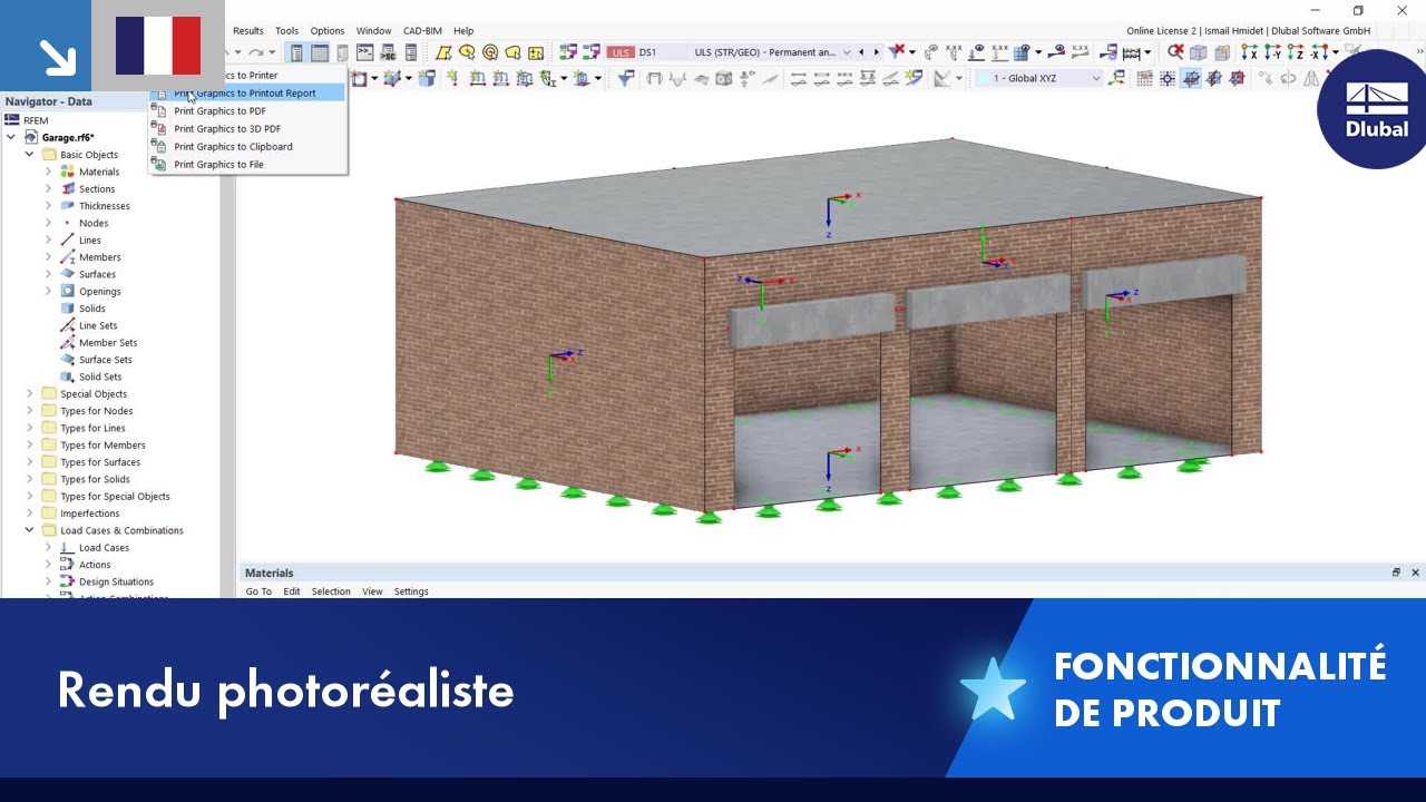 Rendu photoréaliste dans RFEM 6/RSTAB 9