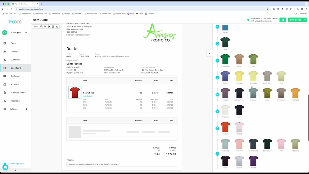 SalesDocs - Create Quotes, Estimates, Invoices & More Using Hoops SalesDocs Feature