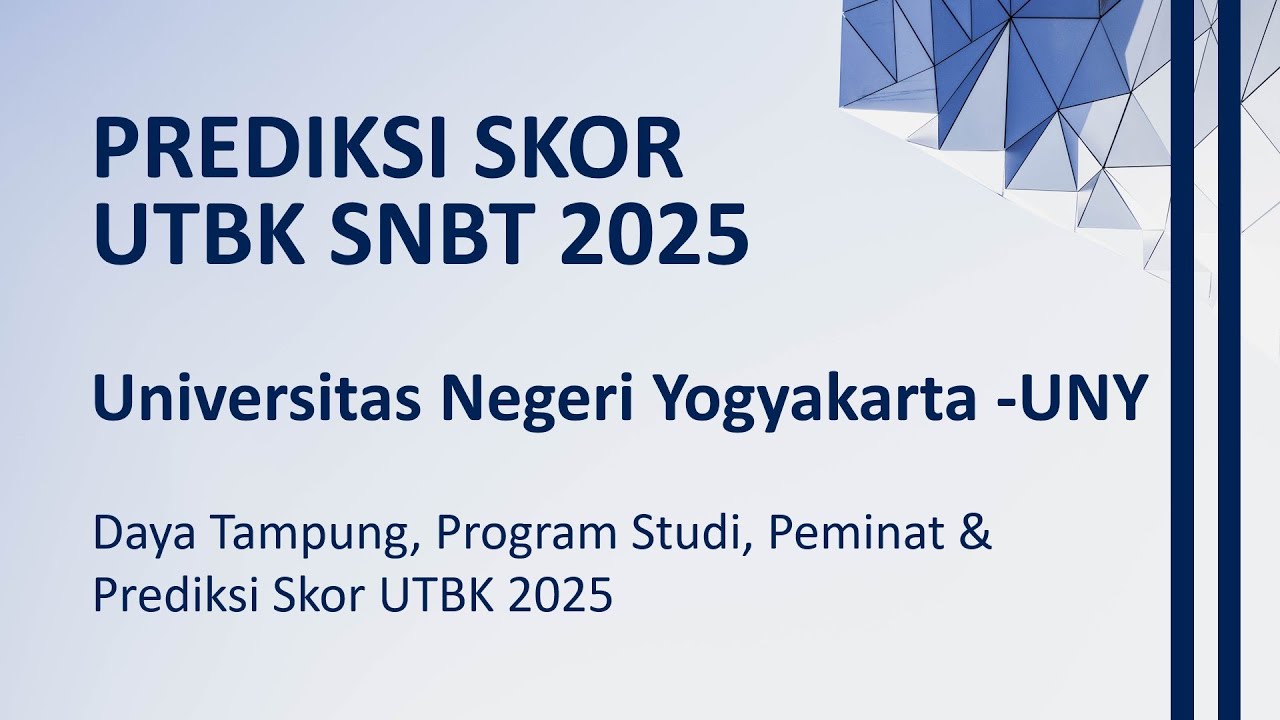 DAYA TAMPUNG || PEMINAT & SKOR UTBK UNY 2025 || UNIVERSITAS NEGERI YOGYAKARTA