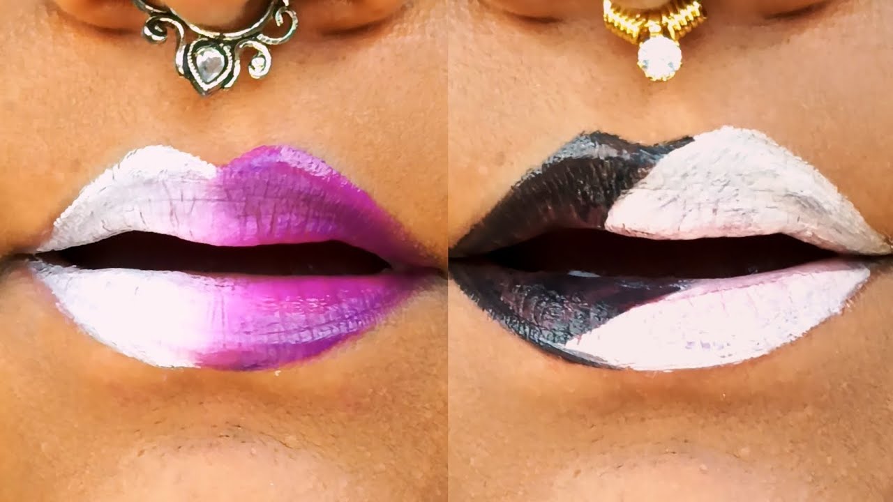 ✅BEAUTIFUL LIP TRANSPORTATION😱|| EASY CREATIVE LIP ART FOR HALLOWEEN PARTY🎃 || GKS Lookss 
