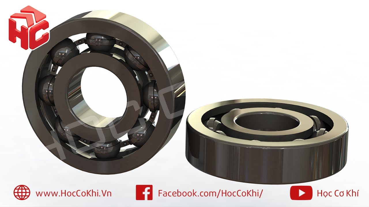 [hoccokhi] Hướng dẫn vẽ bạc đạn tren Solidworks | Bearing in Solidworks