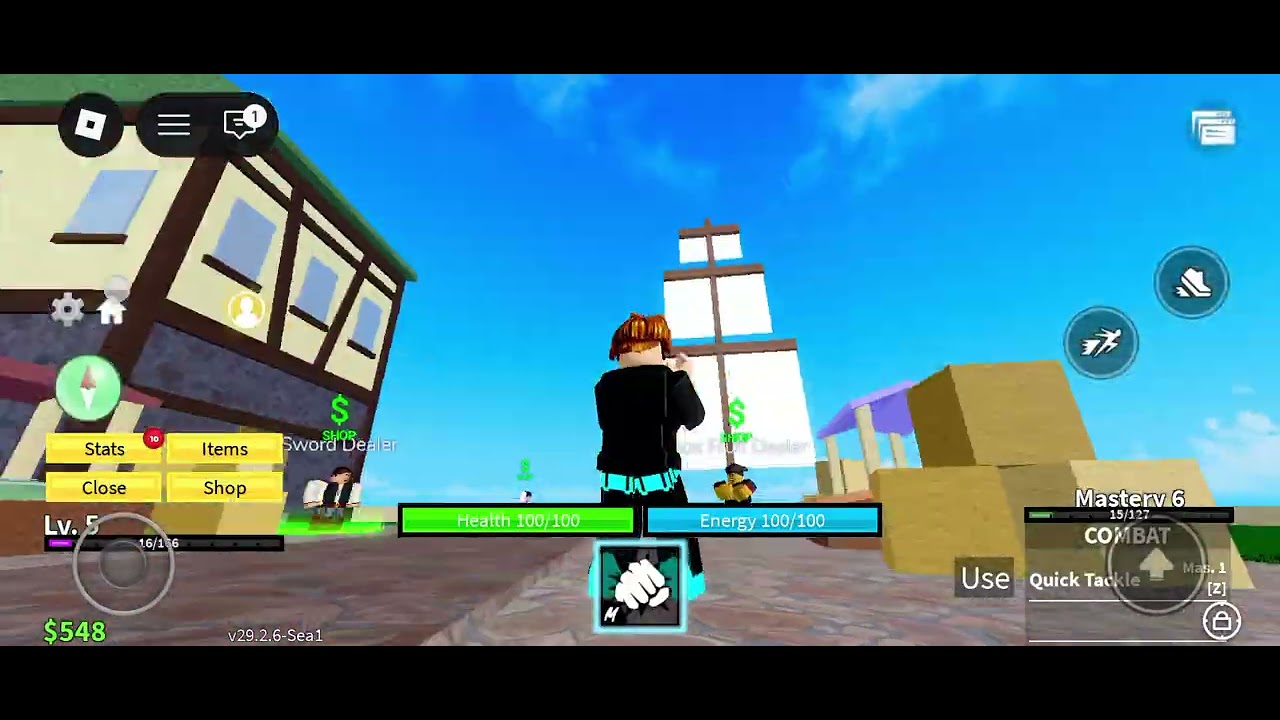 Playing Blox Fruit for first time 😃😃