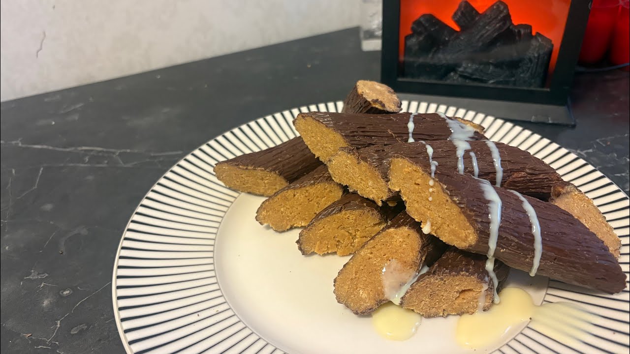 جربوا معنا أحدث ترند حلا الحطب 🔥، شكل رهيب وطعم أطيب! وصفة سهلة ومميزة لكل محبي الحلويات. 