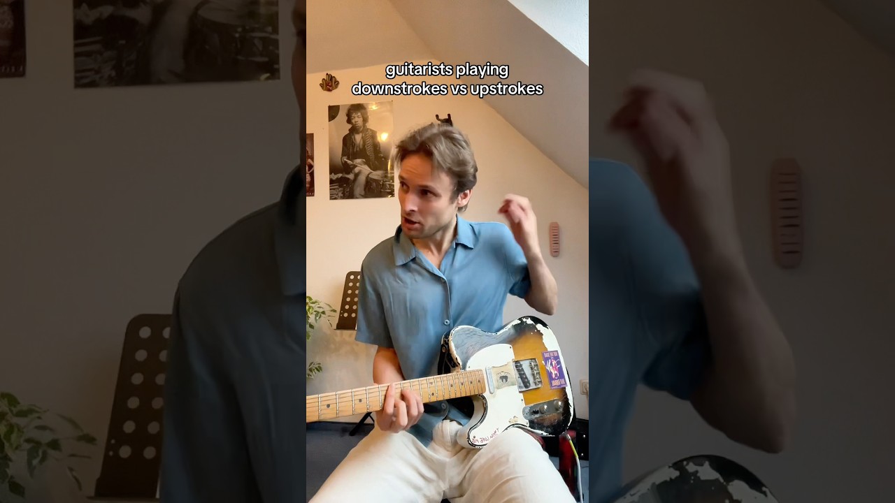 Guitarists playing DOWNSTROKES vs UPSTROKES
