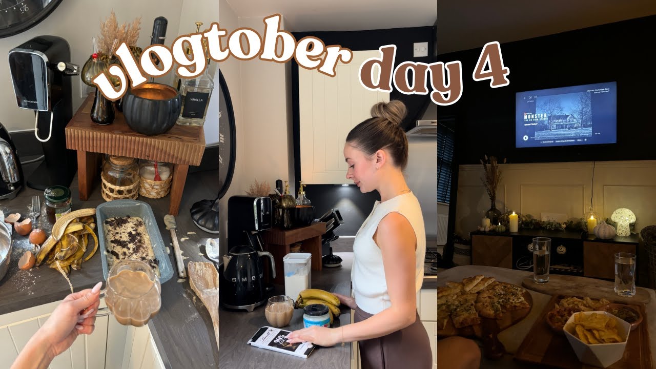 VLOGTOBER ДЕНЬ 4 | выпечка, ужин в стиле M&S и уютный домашний день