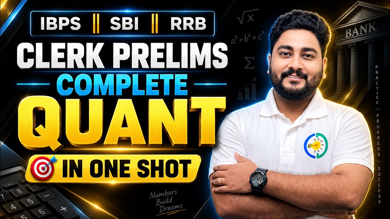 Complete Quant For Bank Clerk Exams 2026 in One Shot By Kaushik Mohanty || Career Definer ||