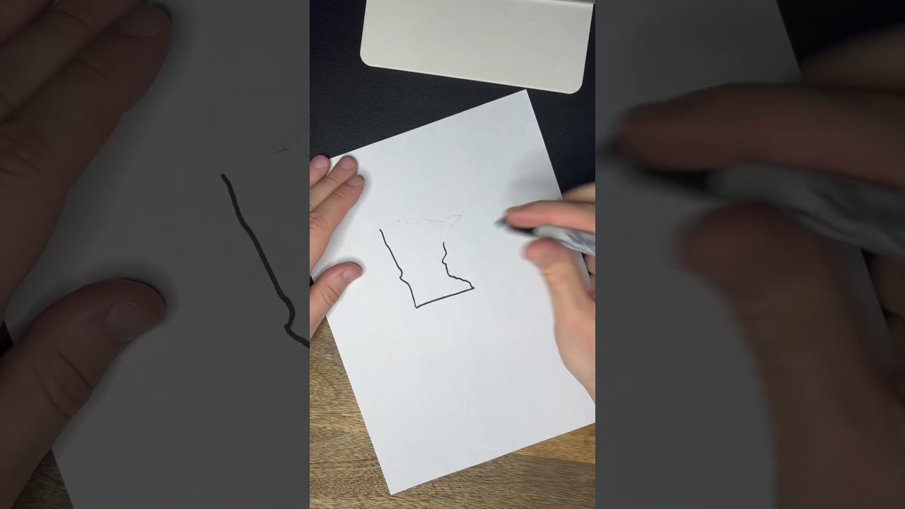 How to Draw Minnesota - EASY AND SIMPLE TUTORIAL - #shorts #drawing #art