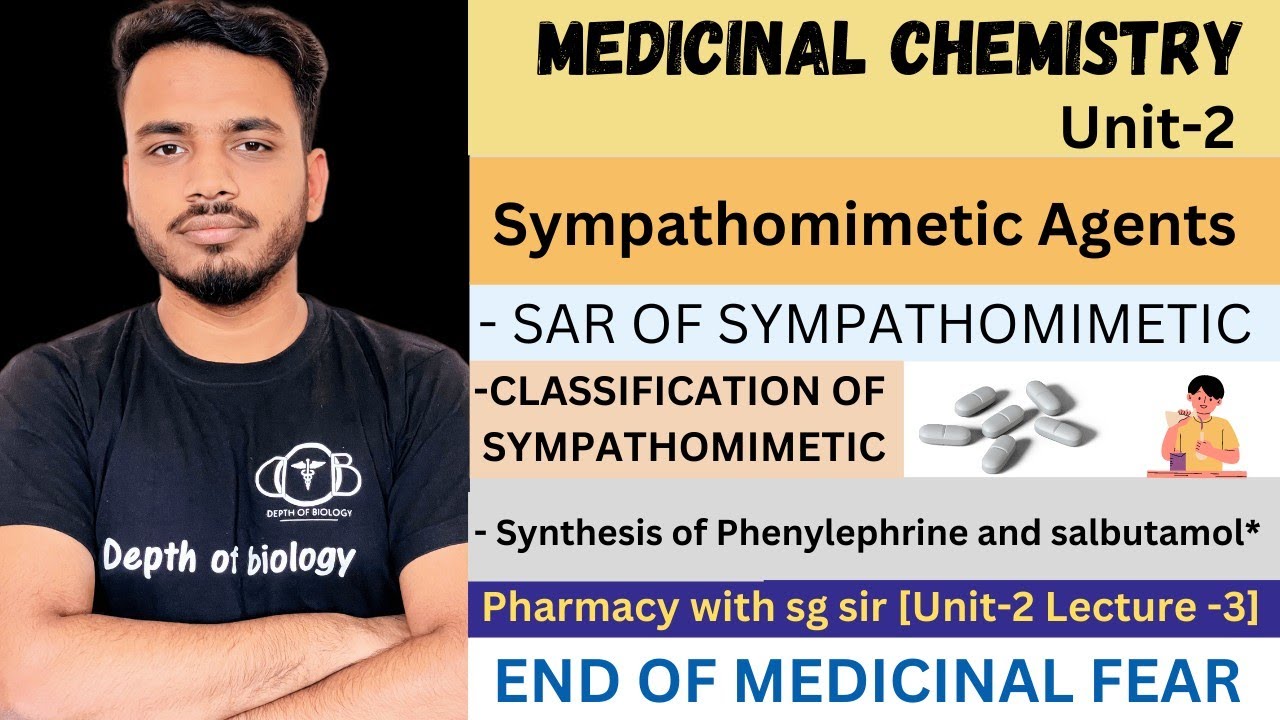 Sympathomimetic agents || SAR of Sympathomimetic agents || classification of Sympathomimetic agent