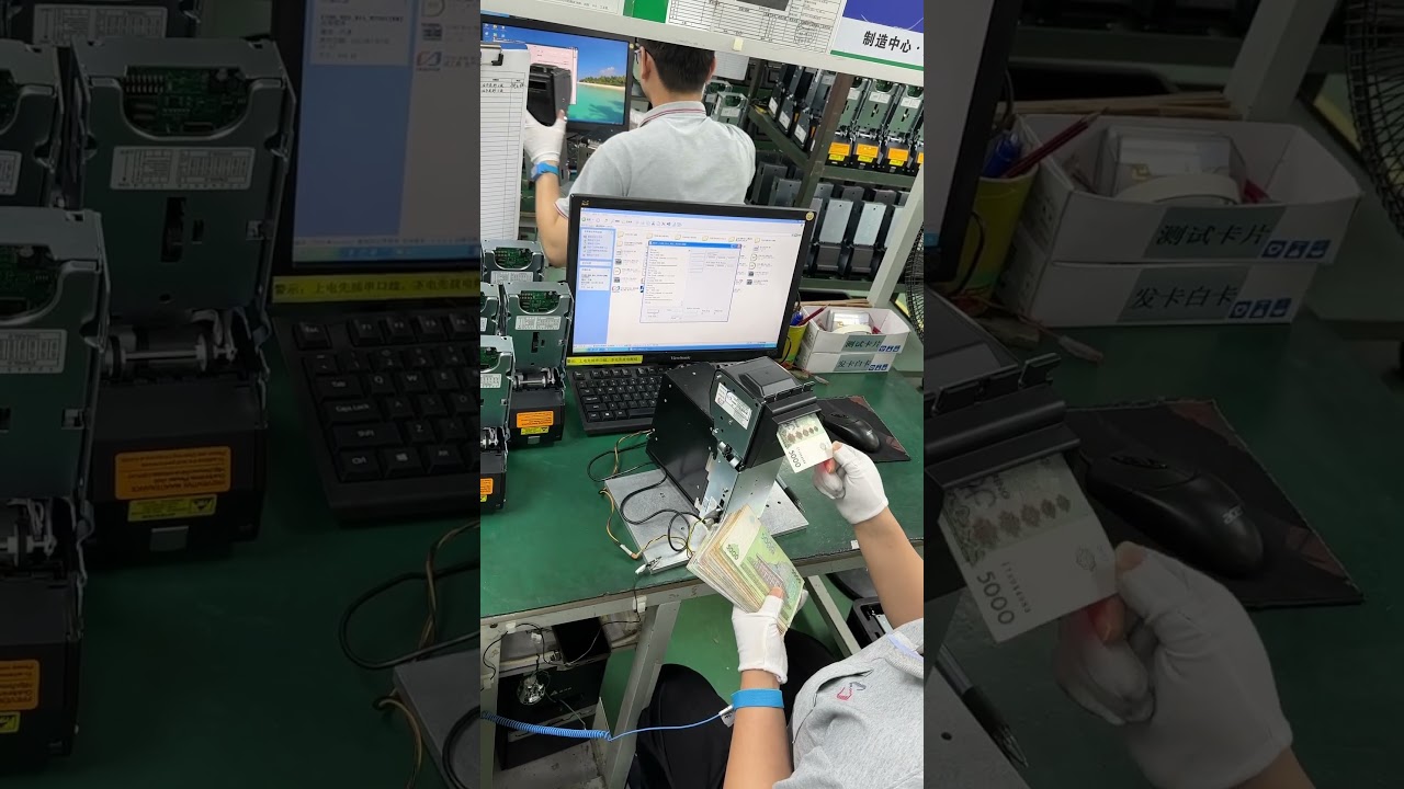 Cash acceptor , bill validator testing before shipped out #banknotes
