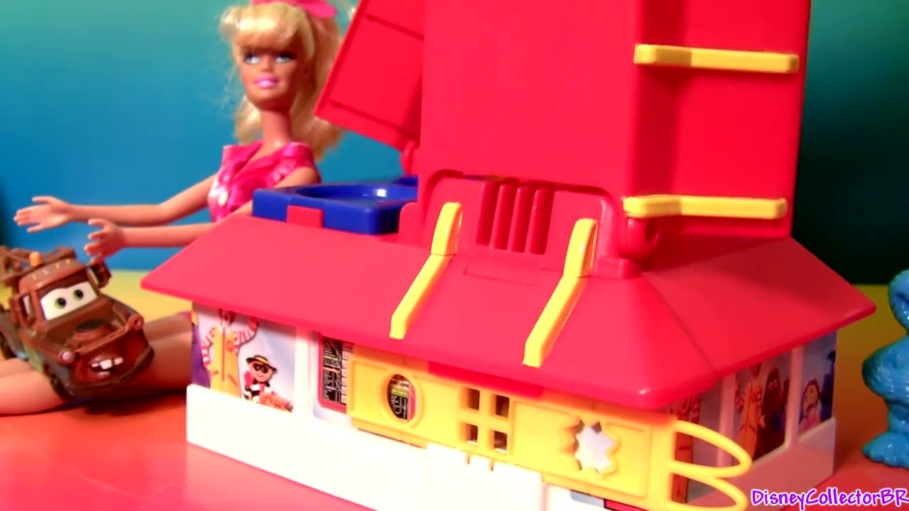 Play Doh McDonald's Restaurant Playset With Cookie Monster & Barbie DIY Burgers Fries McNuggets