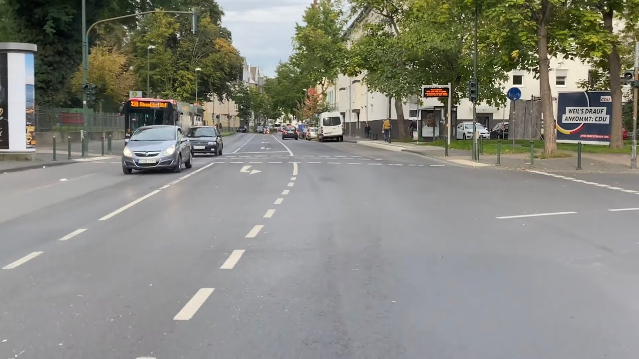 [4K] Rheinbahn Linie 737 Hauptbahnhof - Erkrath, Neuenhausplatz 2021