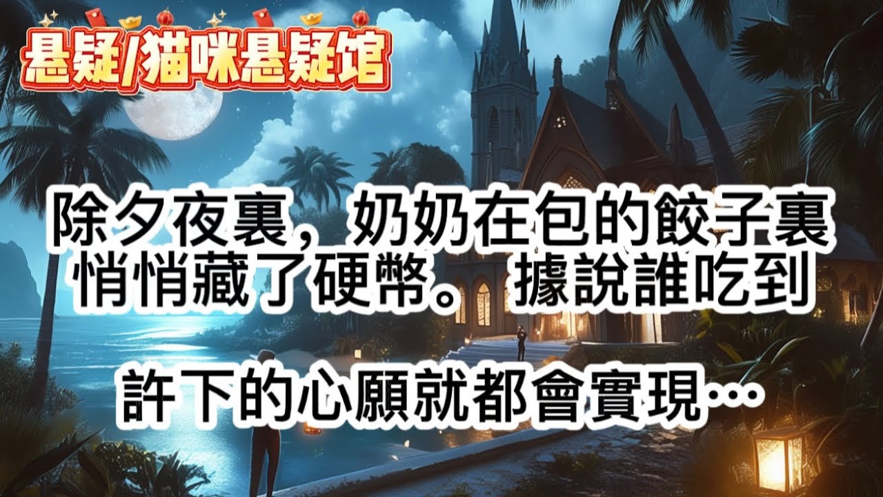 除夕夜裏，奶奶在包的餃子裏悄悄藏了硬幣。 據說誰吃到，許下的心願就都會實現。 第一枚硬幣被爸爸吃到，他許願想換輛新車，當天夜裏就在直播間抽中了豪華轎車。 