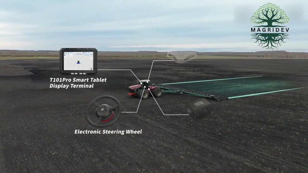 Precision Farming Solution: AF305 by MagriDev | GPS Auto Steering ±2.5 cm Accuracy