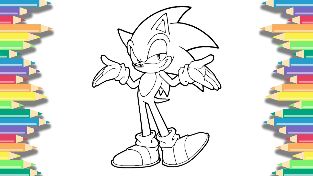 Sonic the Hedgehog Coloring: The Shoulder Shrug Challenge | Easy Fun Coloring Page | [NCS Release]