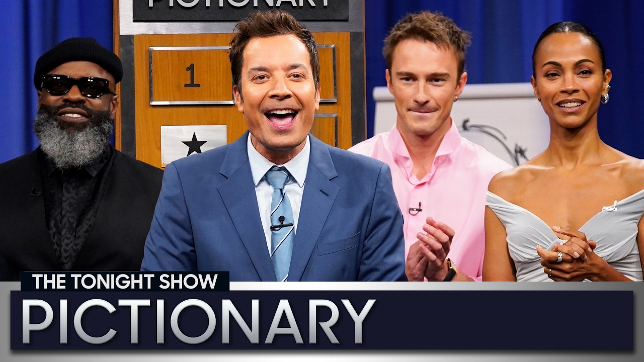 Pictionary with Zoe Salda&ntilde;a and Drew Starkey | The Tonight Show Starring Jimmy Fallon