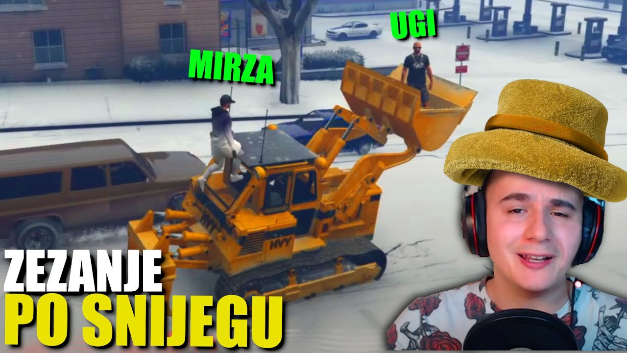 MIRZA, UGI I PROGI SNIJEŽNO ZEZANJE !! gta5 zezancije * vatromet pucamo *