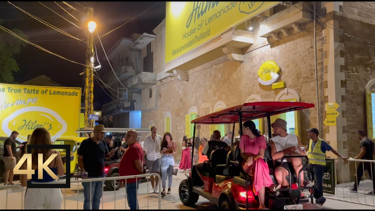 Night Walk In Batroun Lebanon | Walking Tour 4K | لبنان البترون