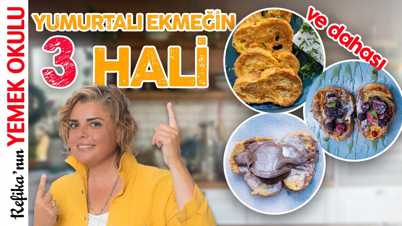En İyi Yumurtalı Ekmek Tarifinin 3 Hali | Klasik, Ballı Meyveli ve Çikolatalı 3 Kolay Kahvaltılık