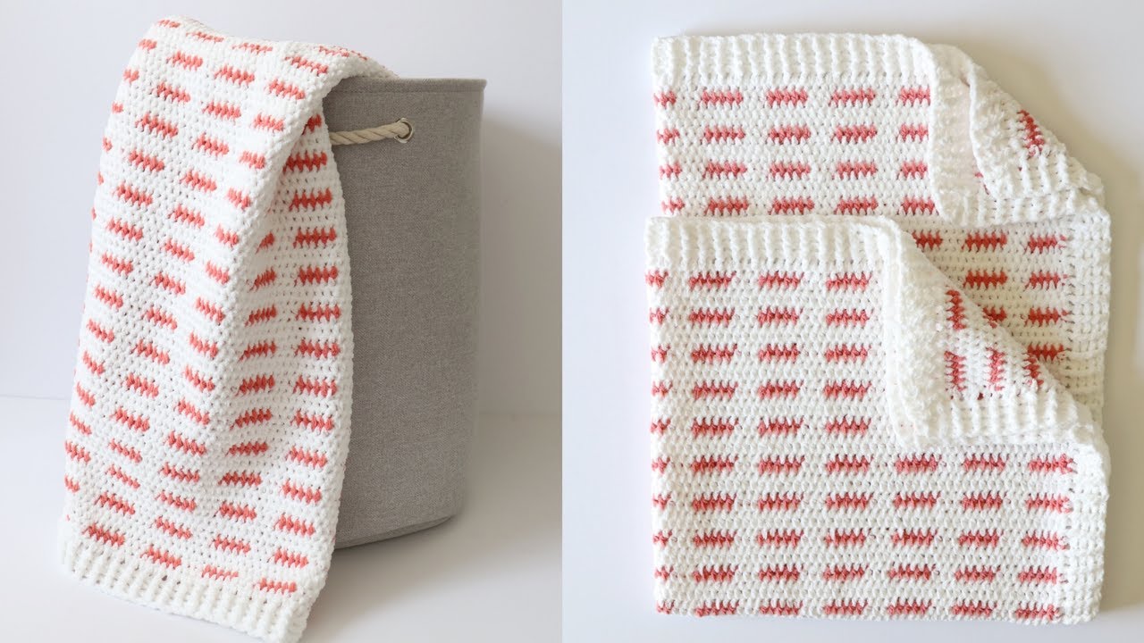 Crochet Modern Dash Baby Blanket