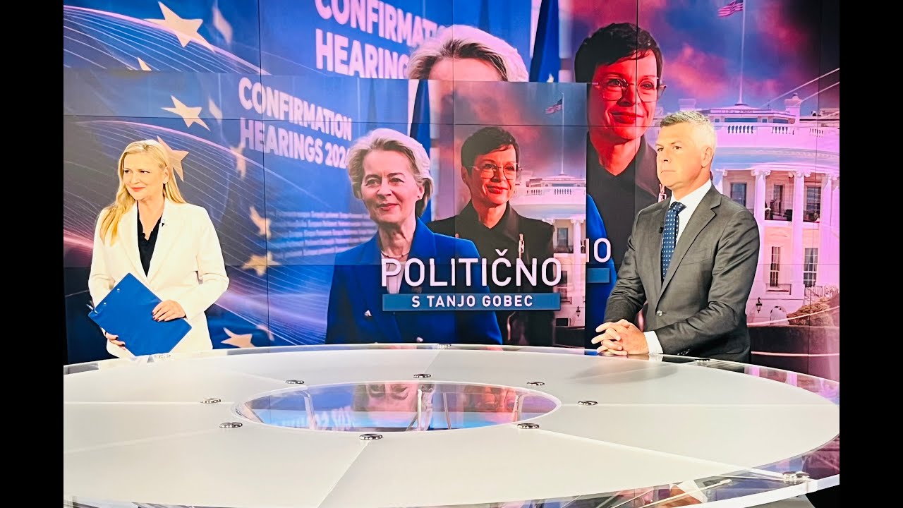 Evropski poslanec Matjaž Nemec (S&D/SD) v oddaji Politično s Tanjo Gobec na TV Slovenija 10-11-2024