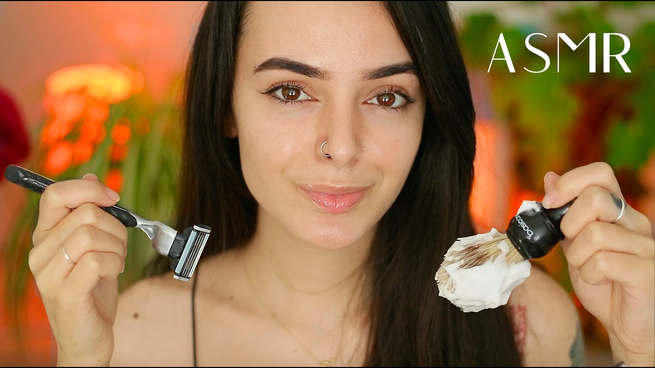 ASMR for Men - Let Me Lather & Shave Your Beard (Closeup Whispering)