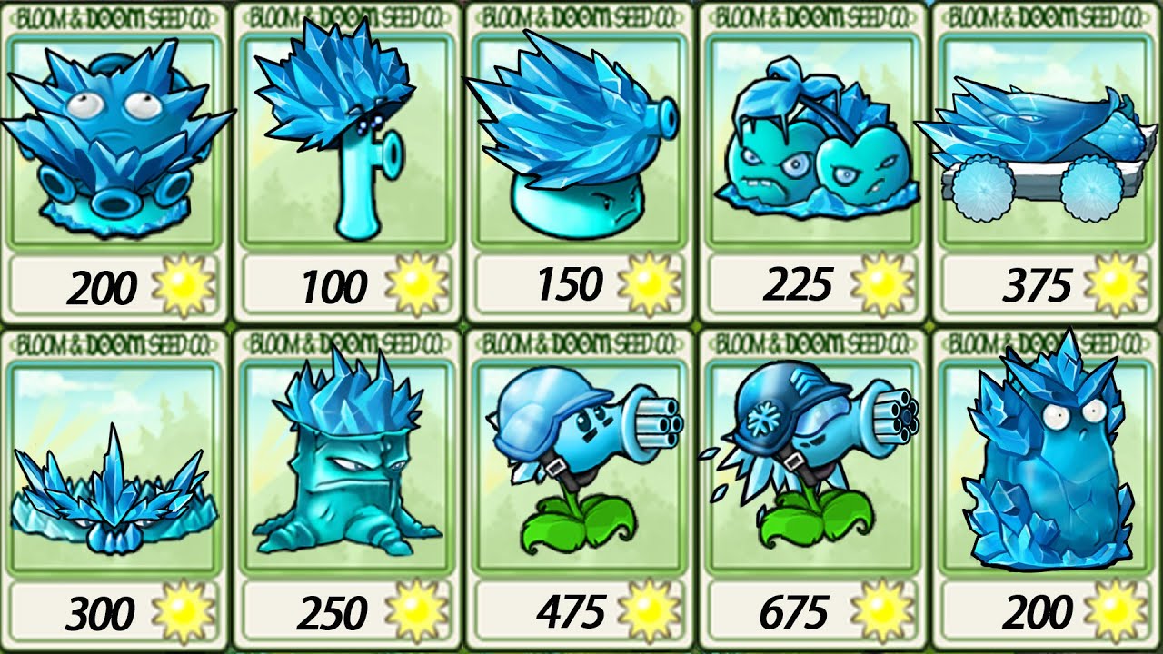 Snow family plants VS 999Zombies-------Plants vs Zombies