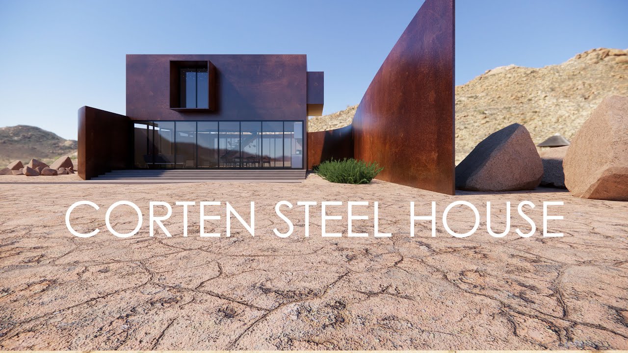CORTEN STEEL HOUSE  l  Casa con Estructura de Acero  l  5x10  l  Loft Minimalista